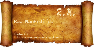 Rau Manfréda névjegykártya